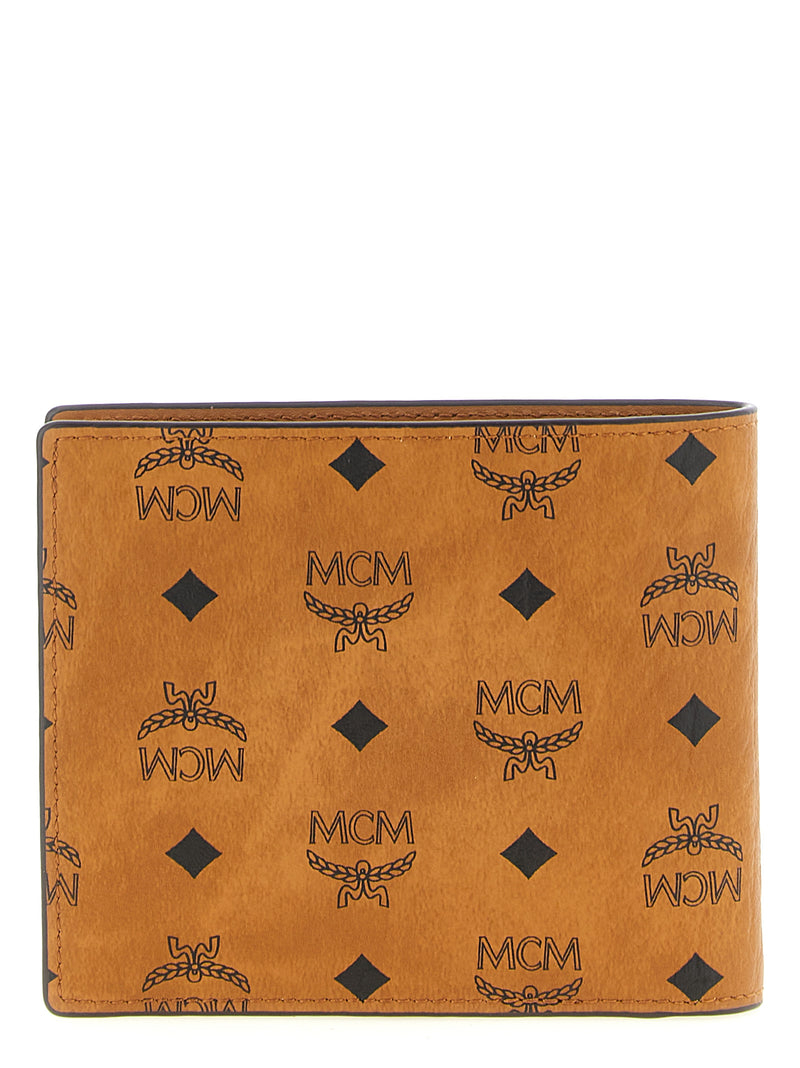 MCM Brown Polyethylene Bifold Wallet