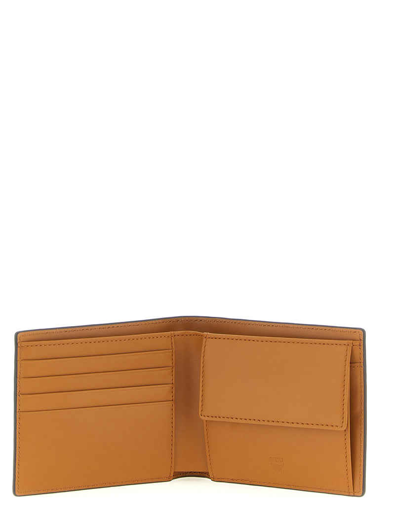 MCM Brown Polyethylene Bifold Wallet