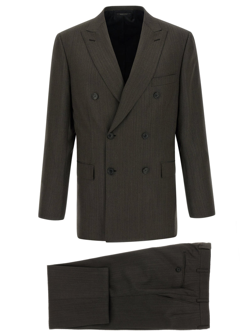 Brioni Lipari Brown Wool Two-Piece Suit