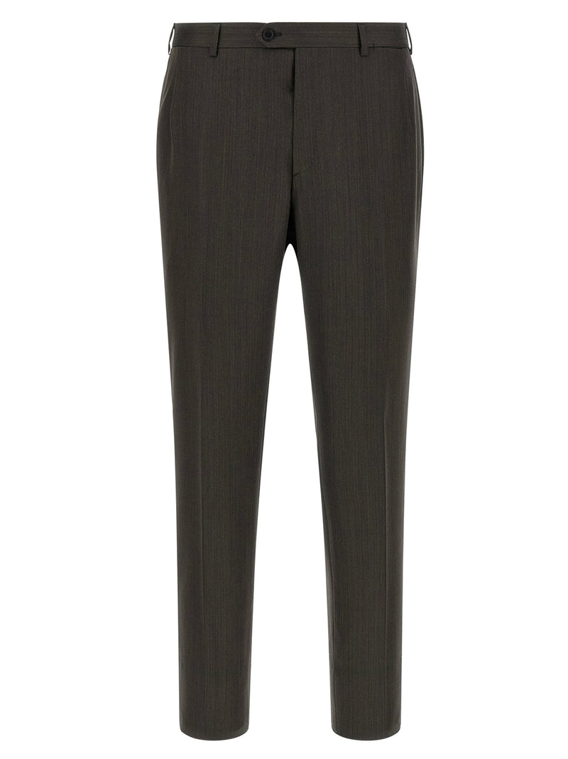 Brioni Lipari Brown Wool Two-Piece Suit