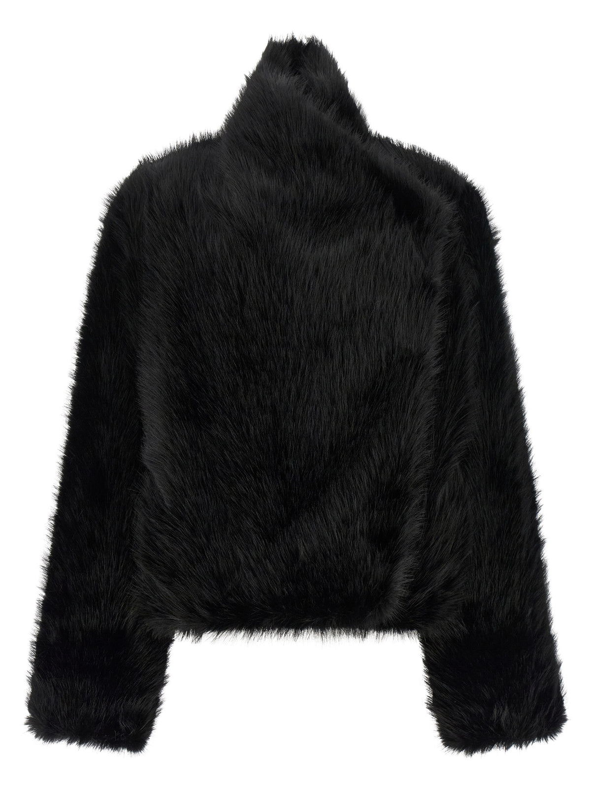 B&B COUTURE Black Polyester Full-Length Jacket