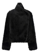 B&B COUTURE Black Polyester Full-Length Jacket