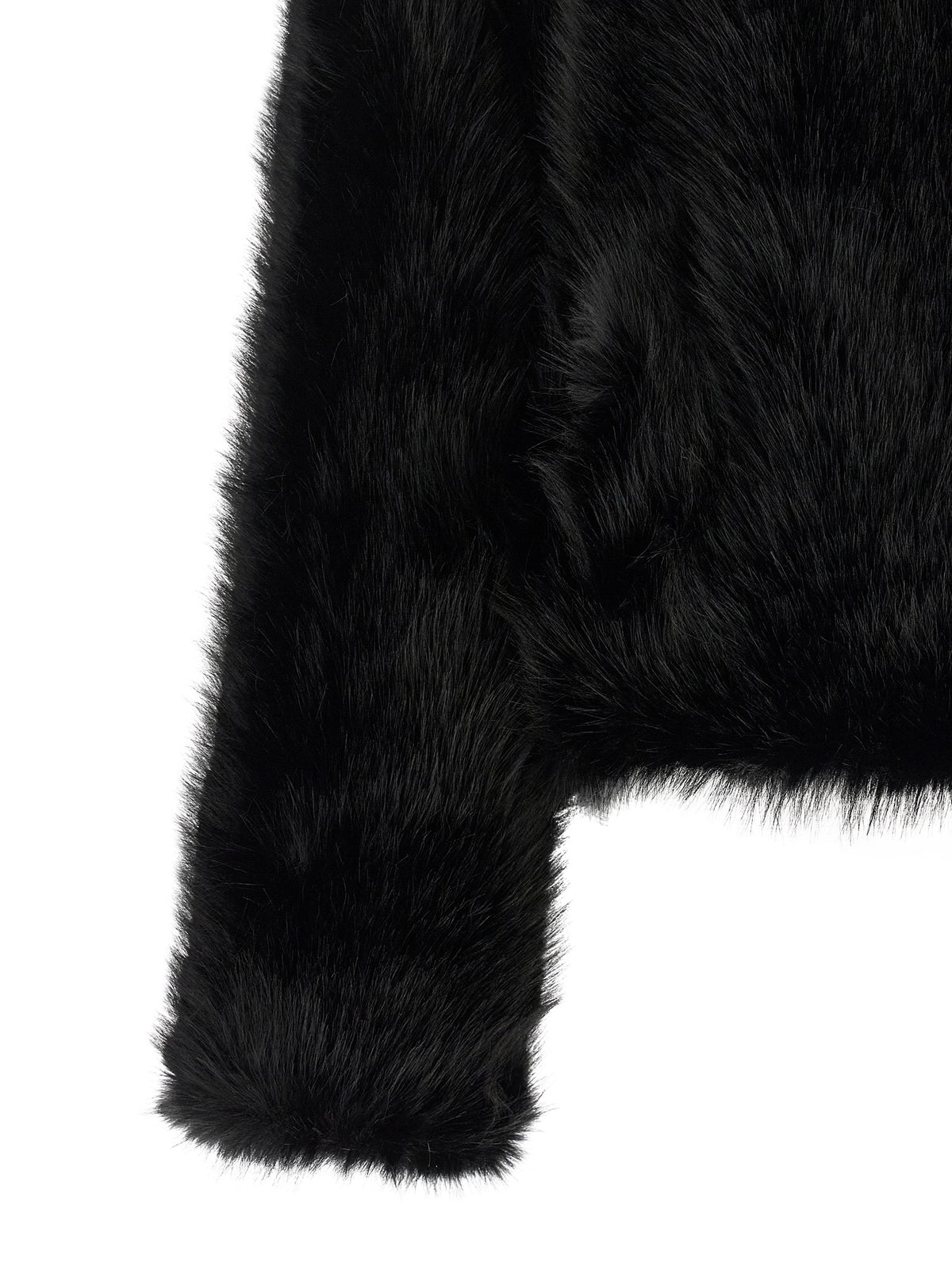 B&B COUTURE Black Polyester Full-Length Jacket