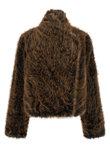 B&B COUTURE Brown Polyester Coat