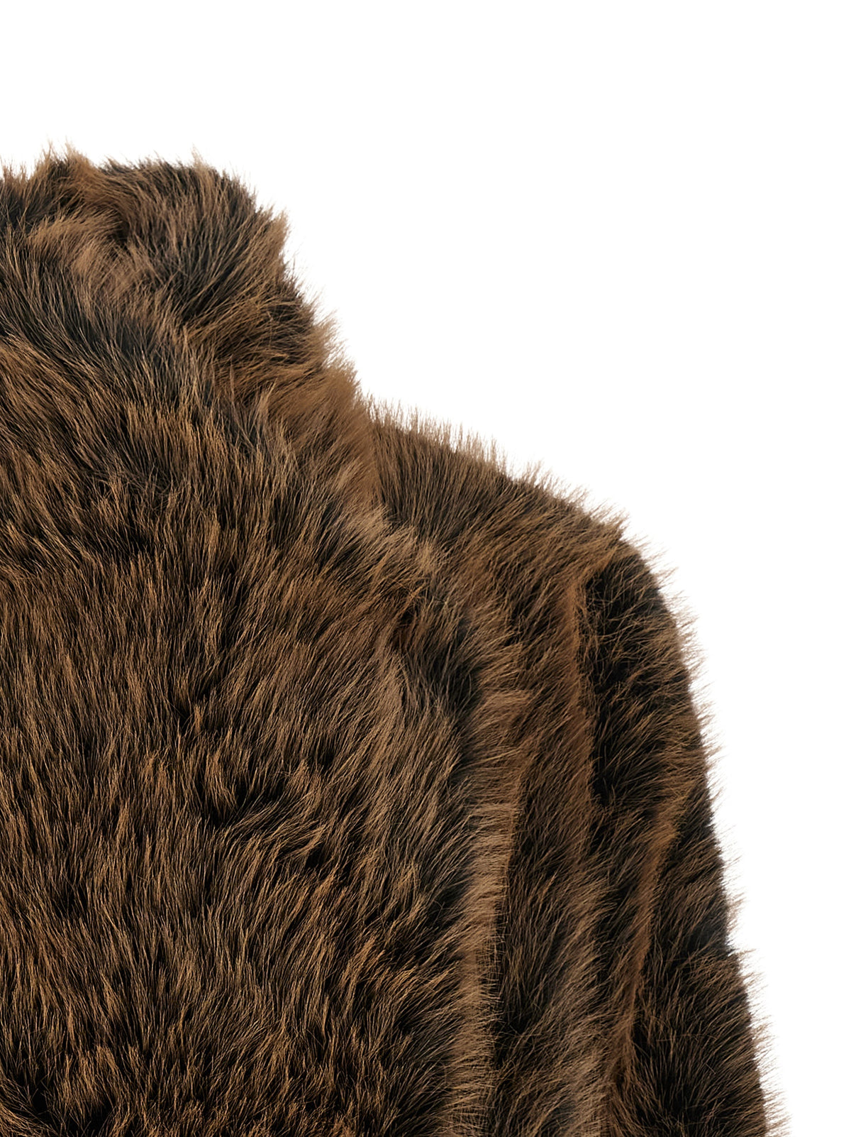 B&B COUTURE Brown Polyester Coat