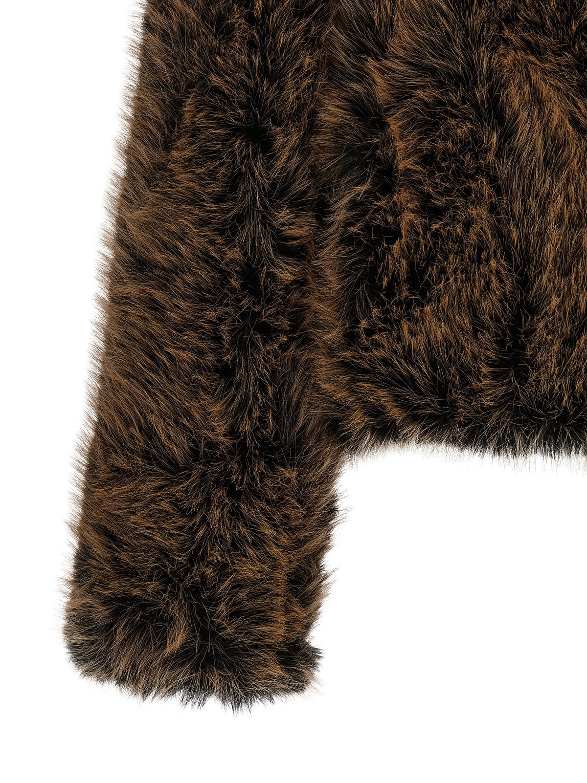 B&B COUTURE Brown Polyester Coat