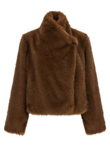 B&B COUTURE Brown Polyester Coat