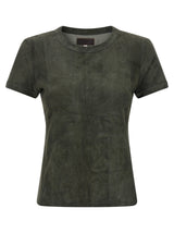 STOULS Gray Lamb Leather T-Shirt