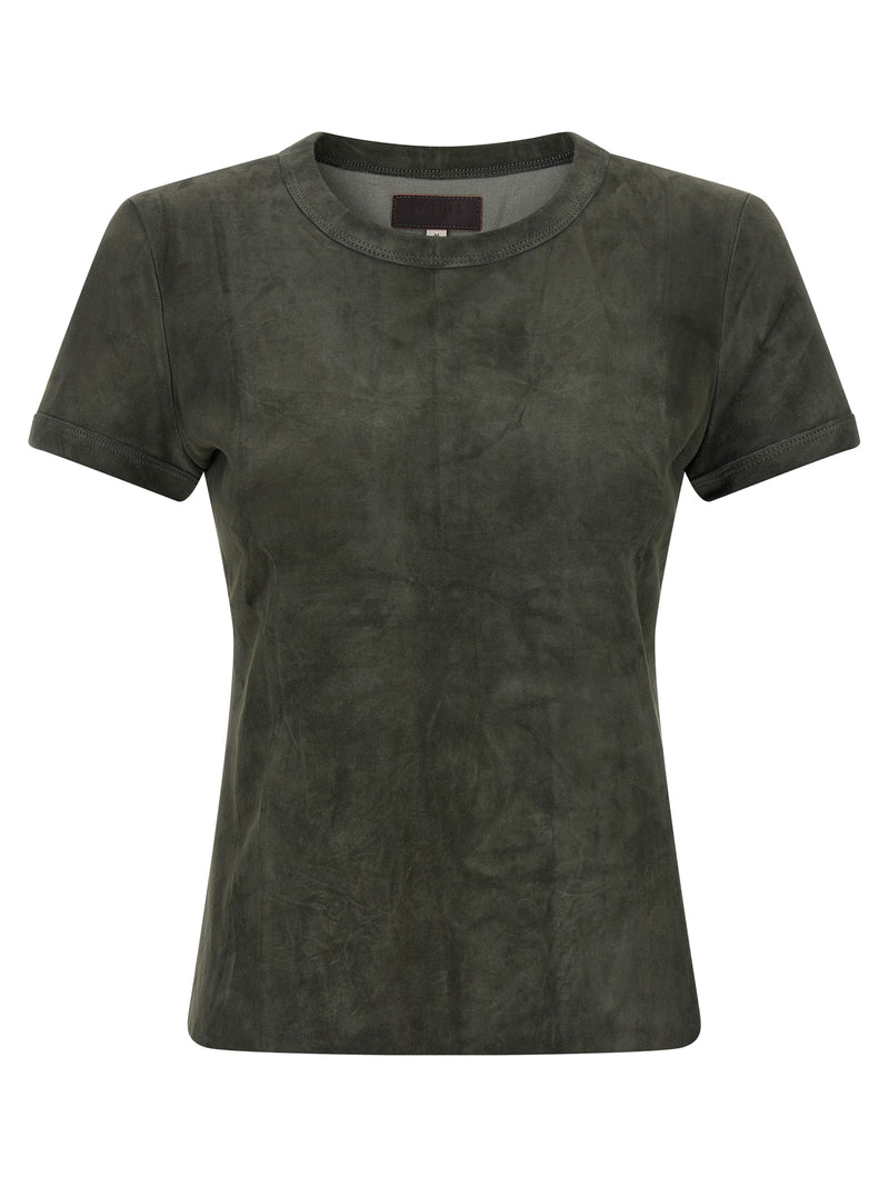 STOULS Gray Lamb Leather T-Shirt - Stouls 05