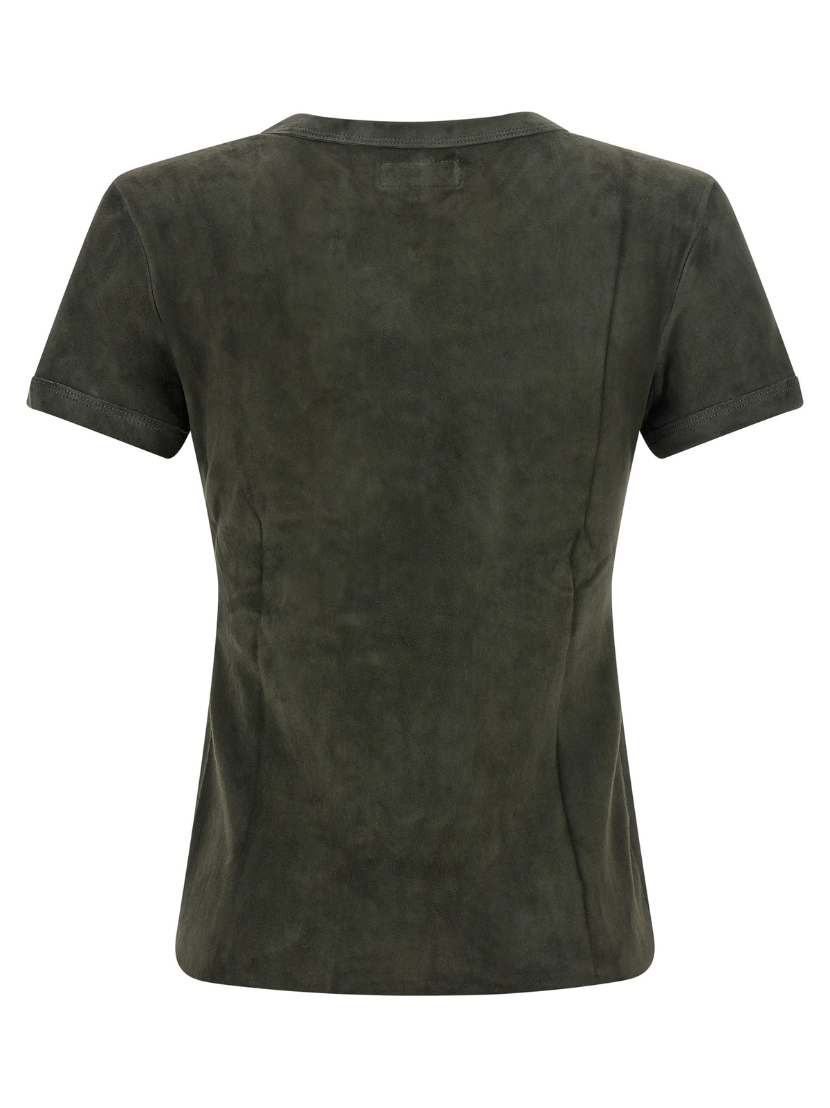 STOULS Gray Lamb Leather T-Shirt
