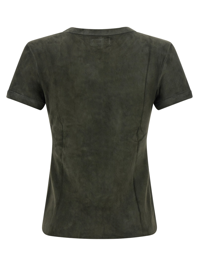 STOULS Gray Lamb Leather T-Shirt - Stouls 05