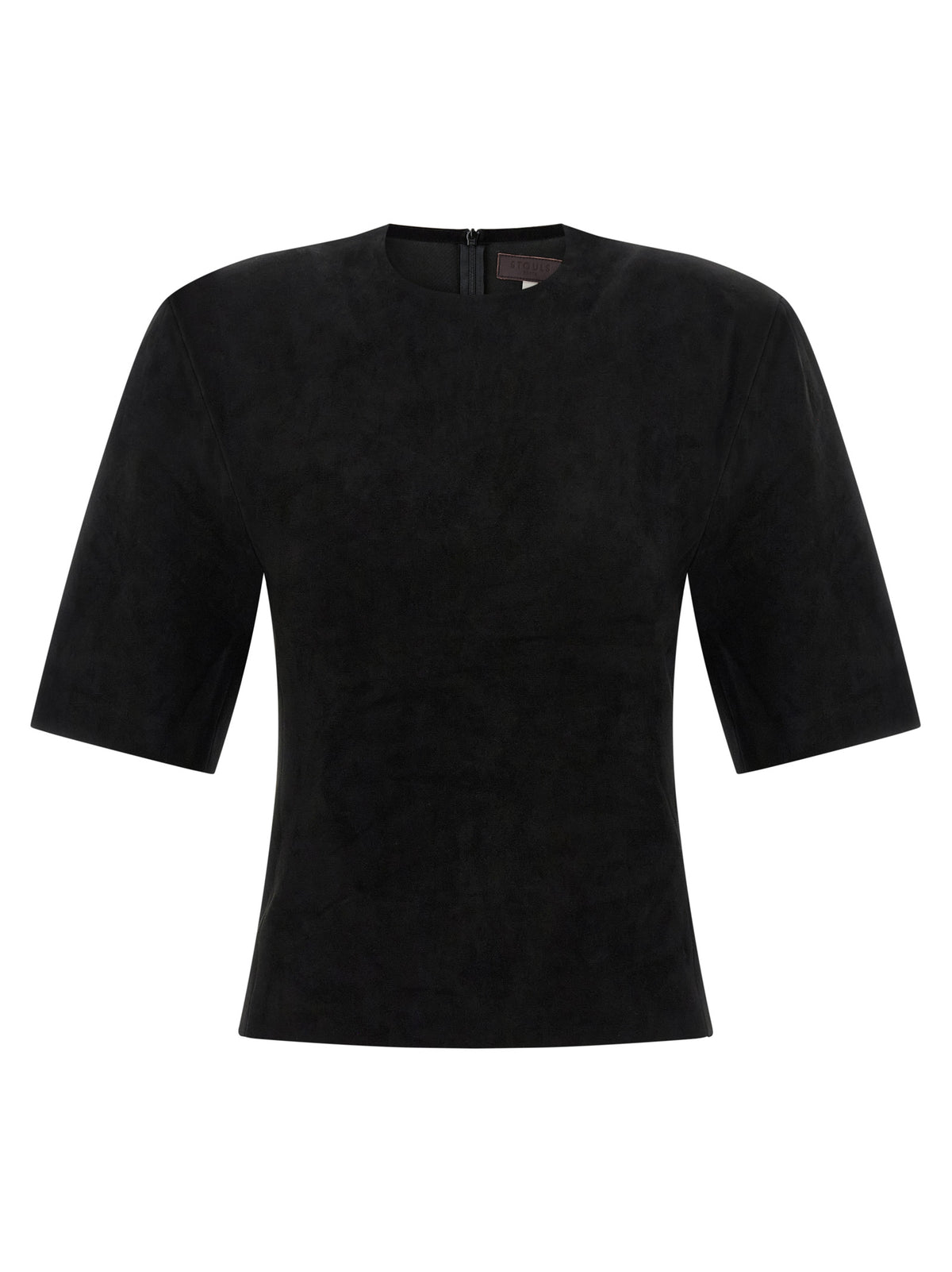 STOULS Black Lamb Leather T-Shirt