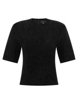 STOULS Black Lamb Leather T-Shirt
