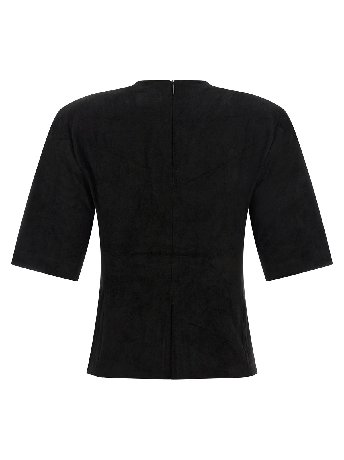 STOULS Black Lamb Leather T-Shirt