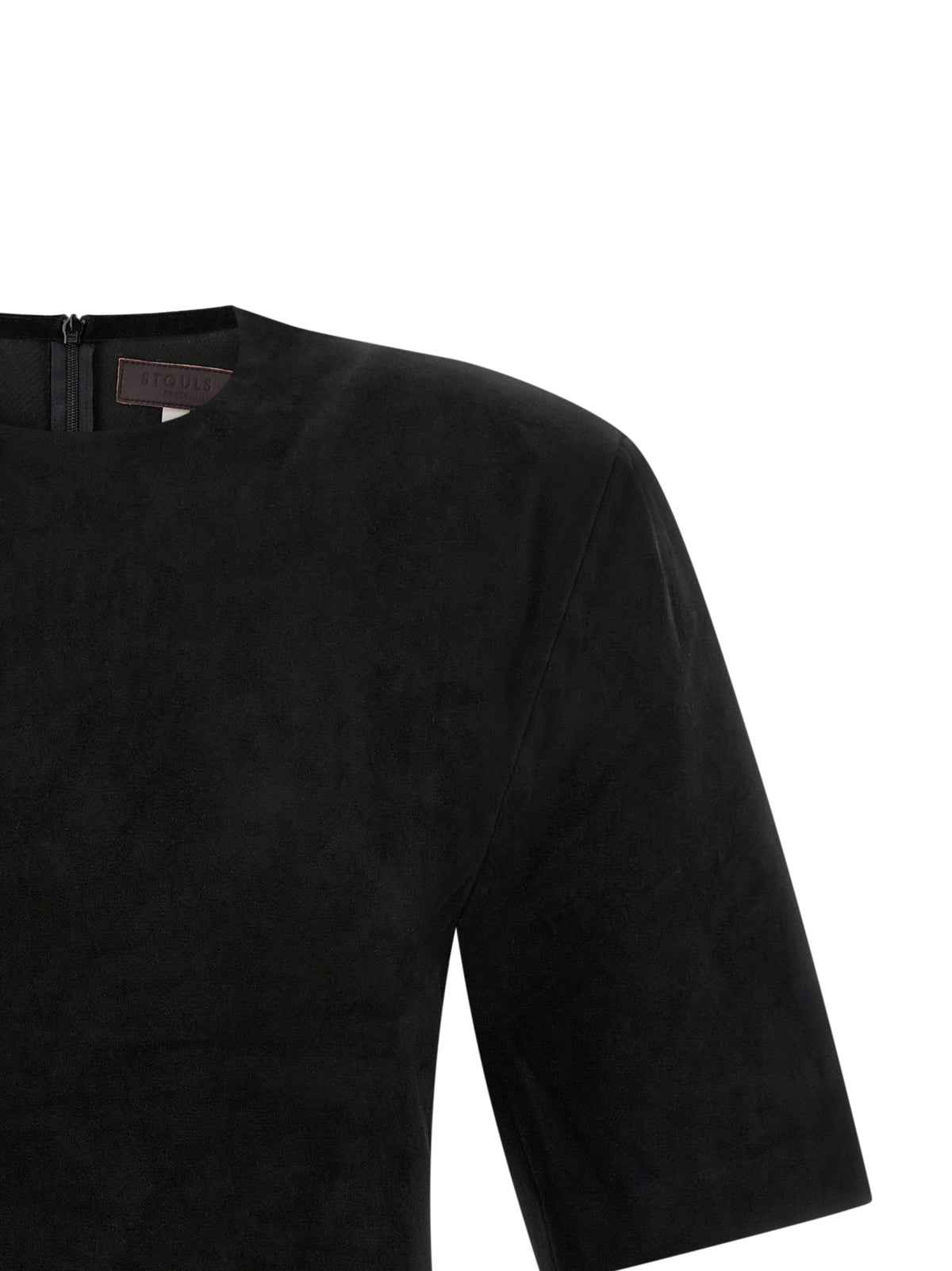 STOULS Black Lamb Leather T-Shirt