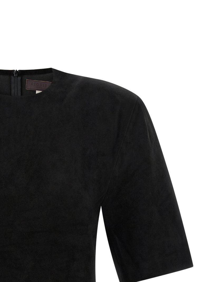 STOULS Black Lamb Leather T-Shirt