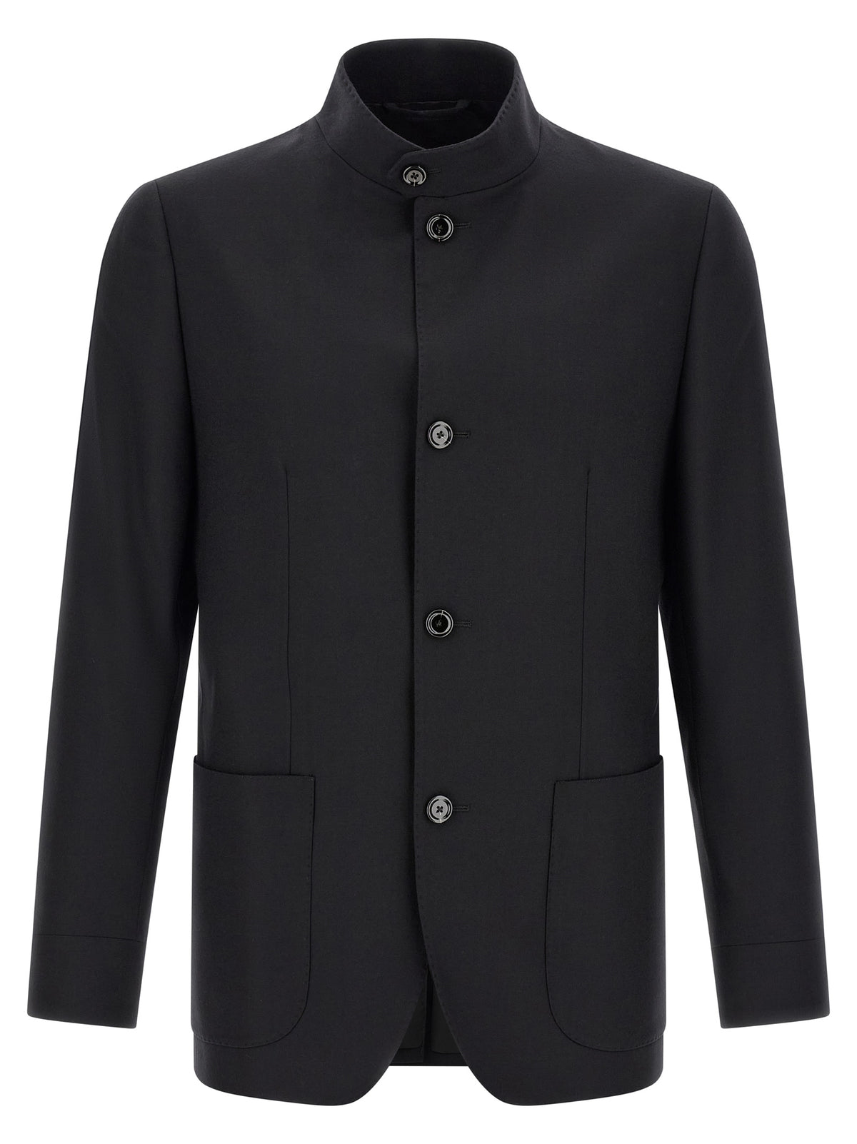 Lardini Black Virgin Wool Blazer