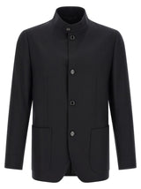 Lardini Black Virgin Wool Blazer
