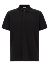 Moncler Black Cotton Polo Shirt