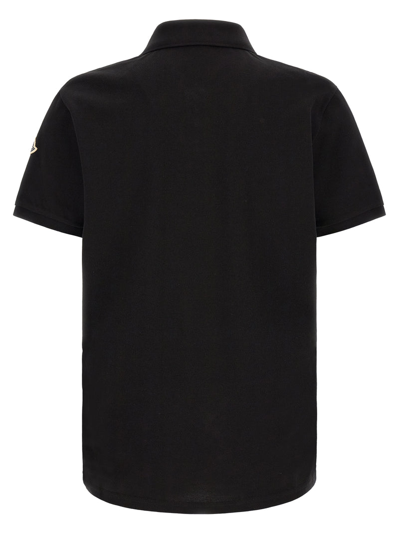 Moncler Black Cotton Polo Shirt - Elegant Casual Wear for Men
