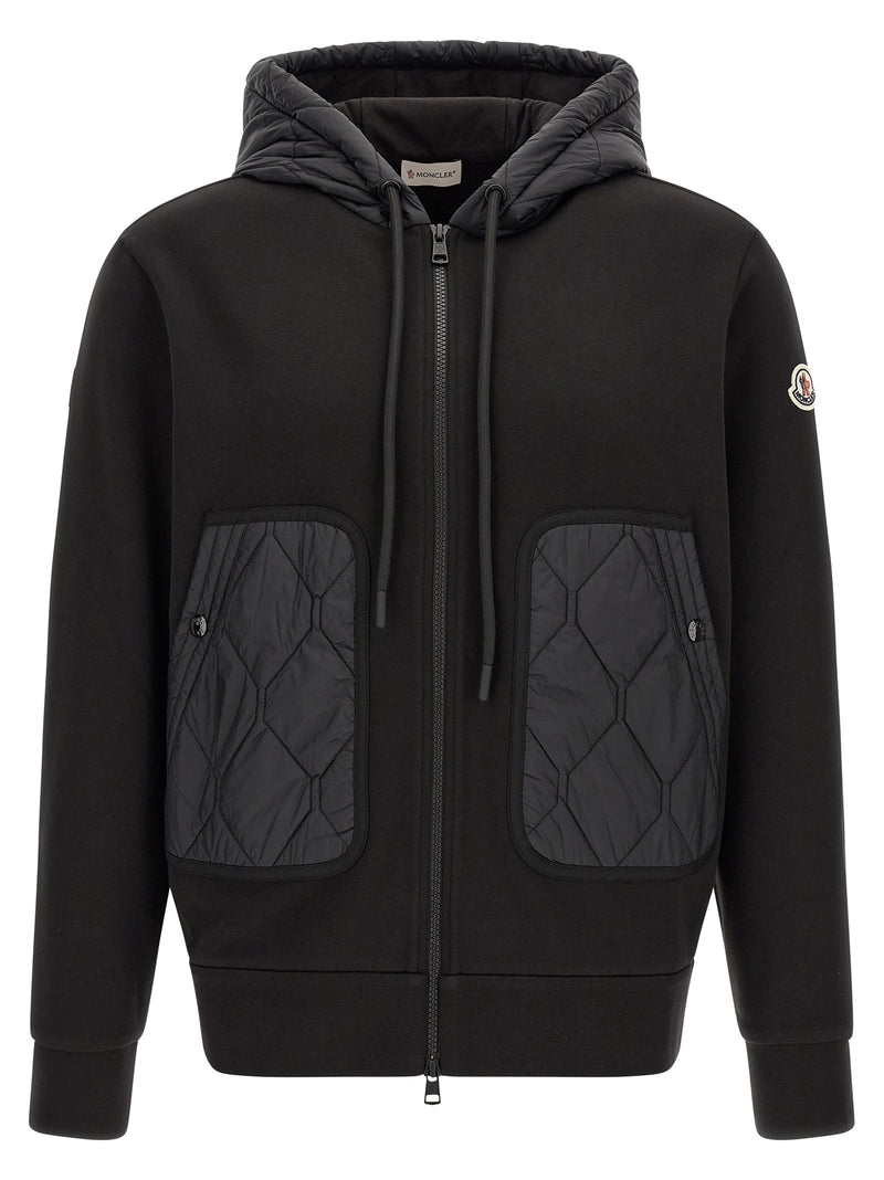 Moncler Black Polyamide Cardigan - Casual Luxury for Men