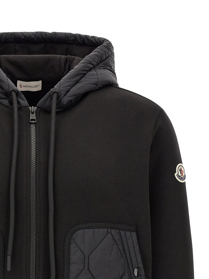 Moncler Black Polyamide Cardigan - Casual Luxury for Men