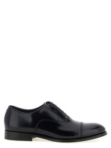 Doucal's Black Lamb Leather Oxfords And Derbies