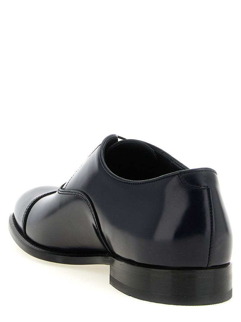 Doucal's Black Lamb Leather Oxfords for Timeless Elegance