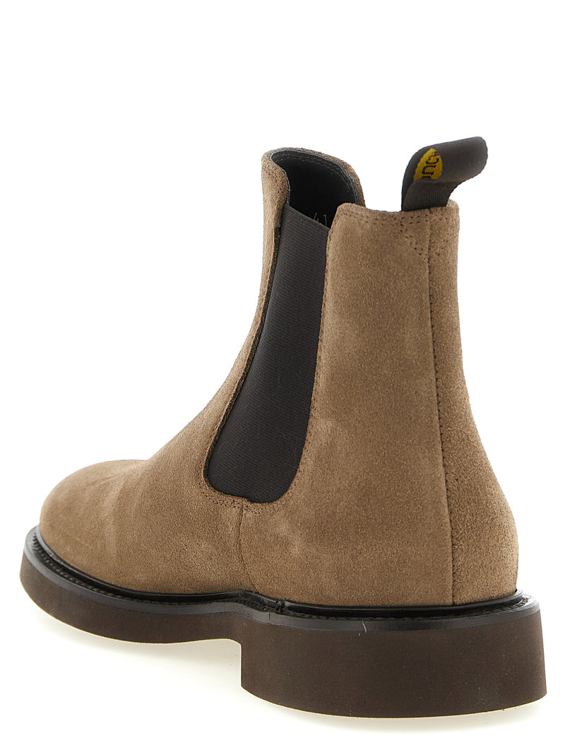 Doucal's Beige Lamb Leather Ankle Boots for Men