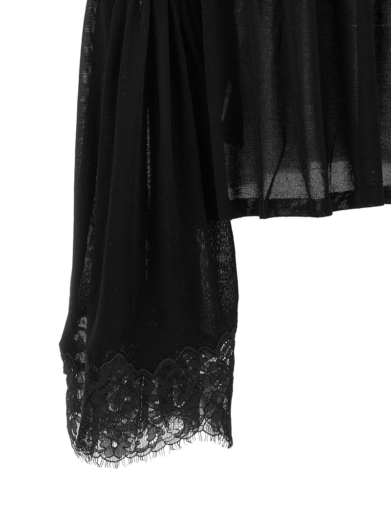 Zimmermann Black Lyocell Blouse - Elegant High Neck Design