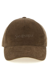 Saint Laurent Brown Cotton Cap (Baseball Hat)