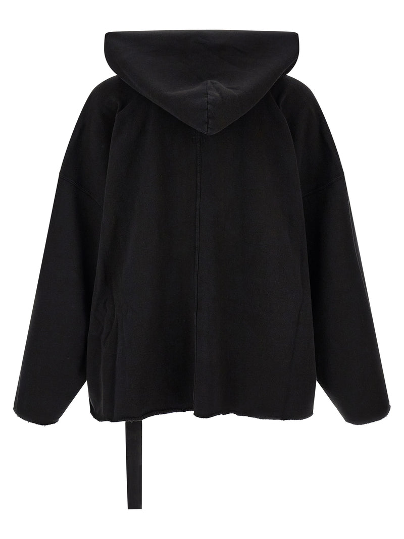 DRKSHDW LS Kaftan Hip Black Cotton Sweatshirt