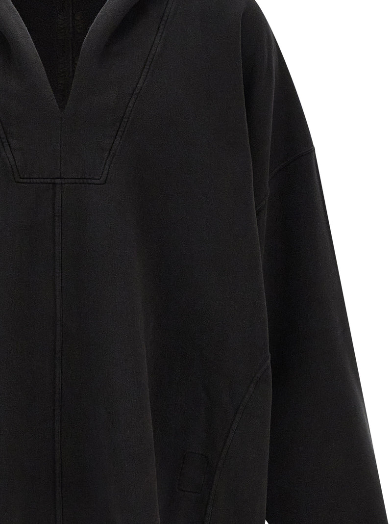 DRKSHDW LS Kaftan Hip Black Cotton Sweatshirt