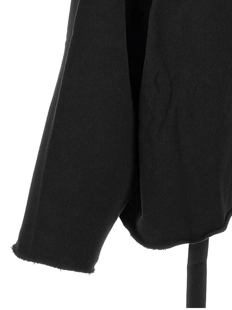 DRKSHDW LS Kaftan Hip Black Cotton Sweatshirt