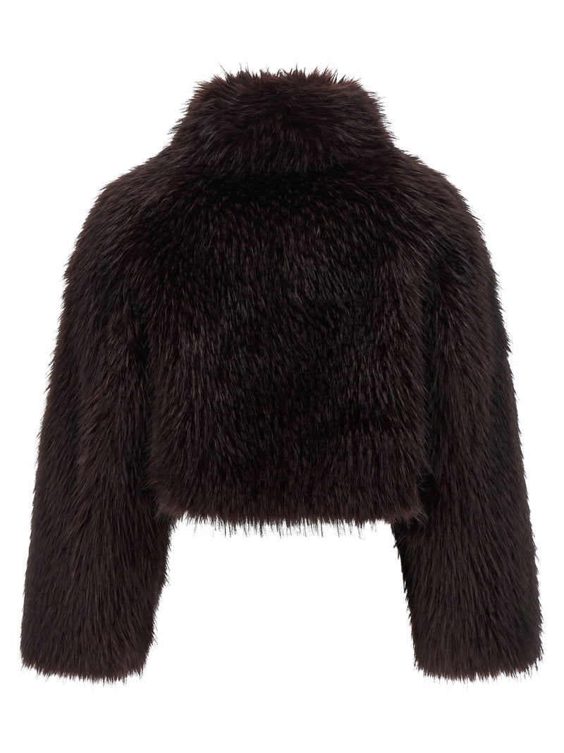 PINKO Gravina Purple Polyester Full-Length Jacket