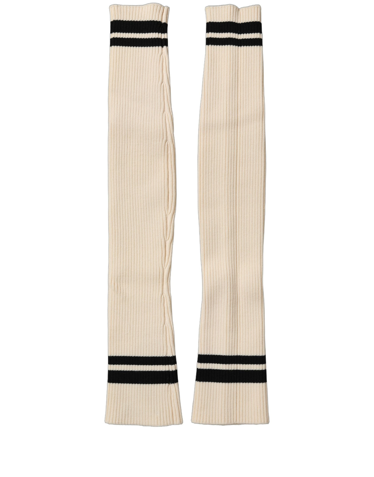 Dolce & Gabbana Cream Wool Thigh High Leg Warmer Accessory Socks