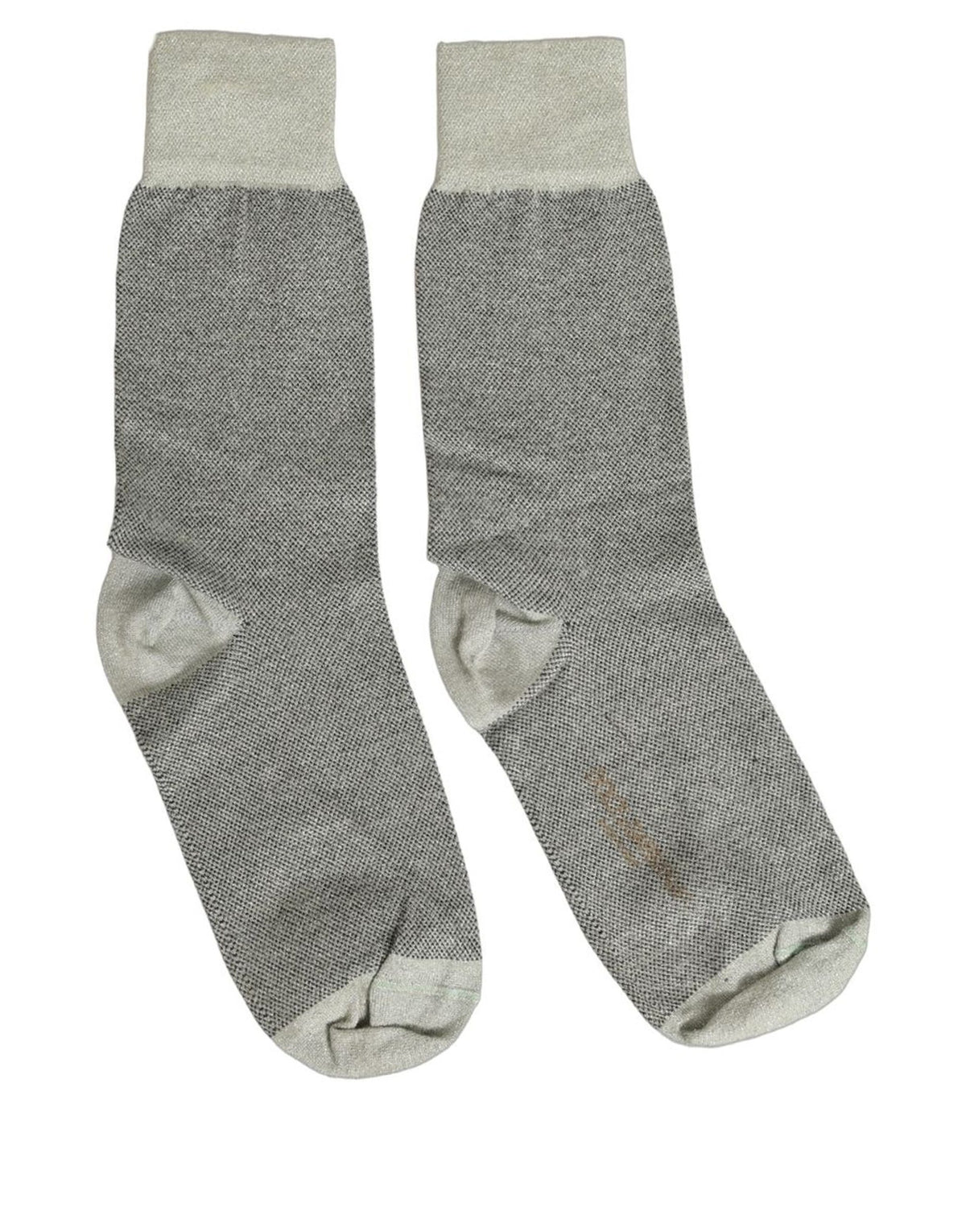 Dolce & Gabbana Charcoal Grey Logo Mid Calf Women Socks