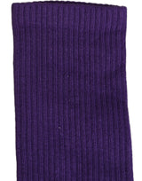 Dolce & Gabbana Violet Cotton Ribbed Mid Calf Women Accessory Socks
