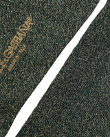 Dolce & Gabbana Dark Green Viscose Logo Mid Calf Socks