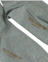 Dolce & Gabbana Gray Viscose Logo Mid Calf Socks
