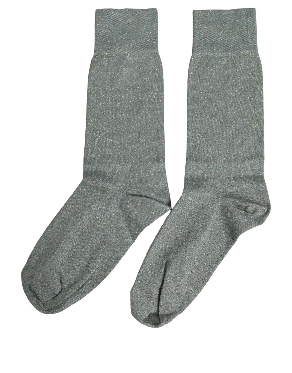 Dolce & Gabbana Gray Viscose Logo Mid Calf Socks