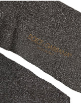 Dolce & Gabbana Dark Gray Viscose Logo Mid Calf Socks