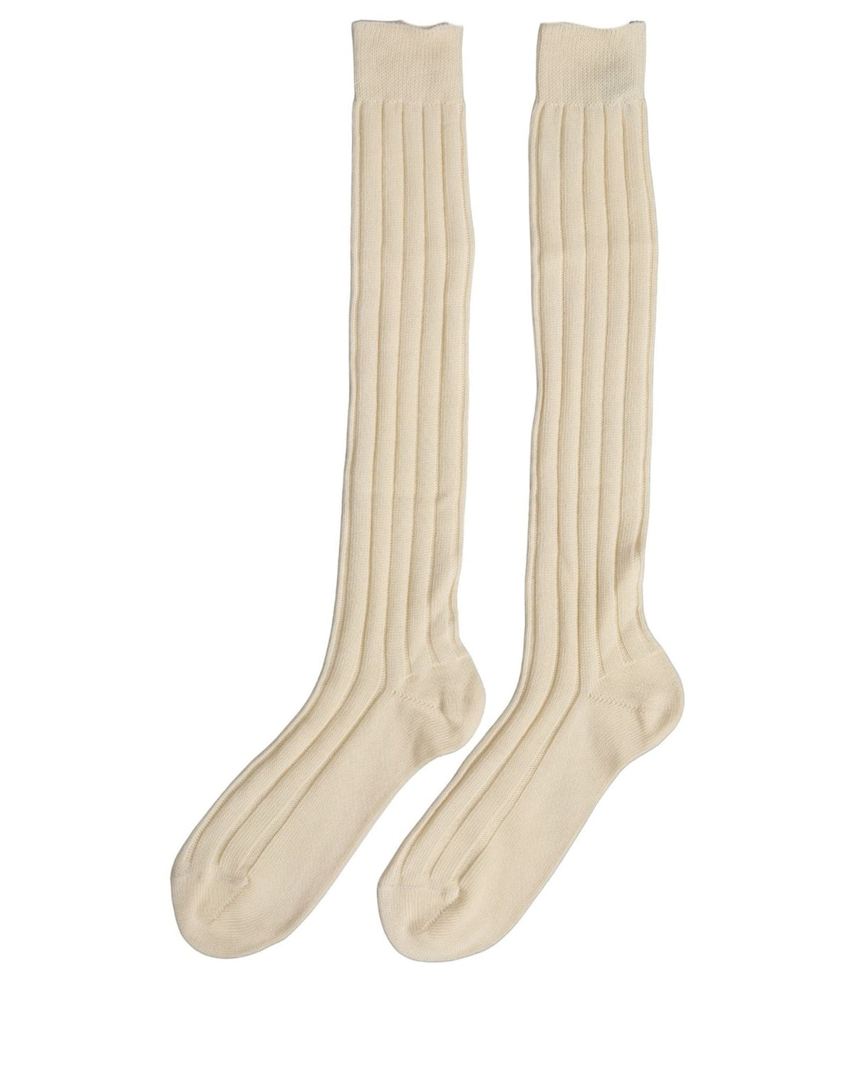 Dolce & Gabbana Beige Wool Stretch Knee High Socks