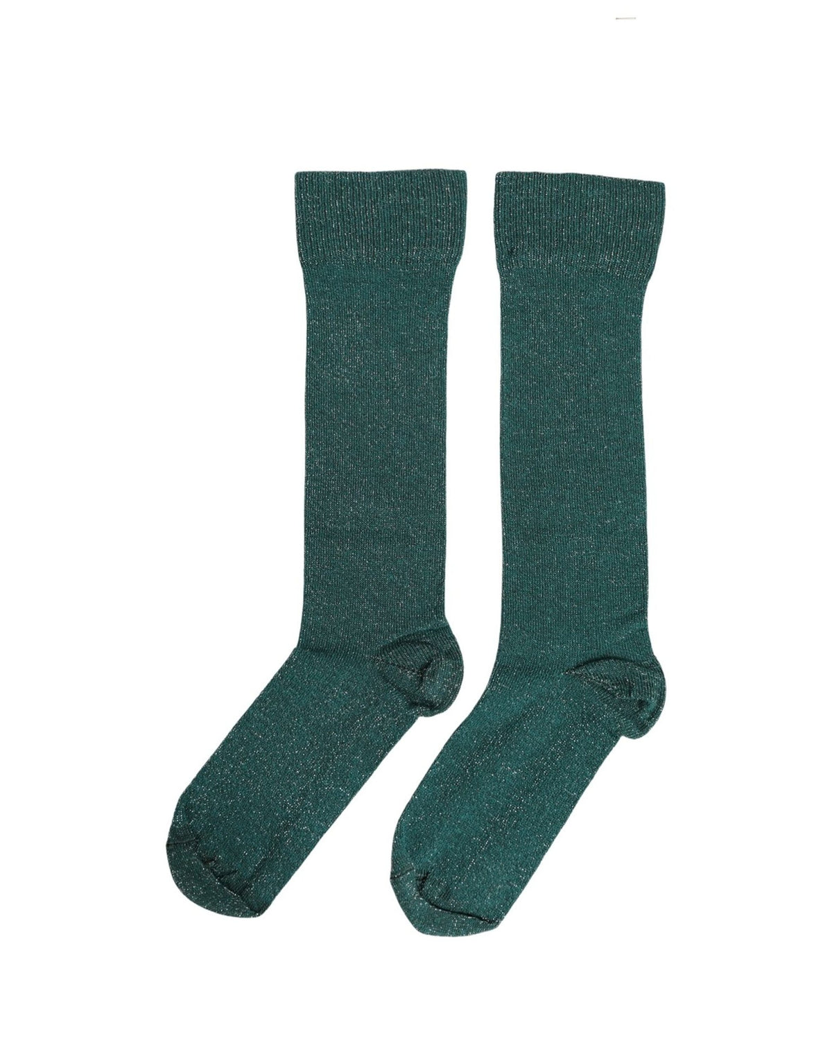 Dolce & Gabbana Dark Green Viscose Logo Mid Calf Socks