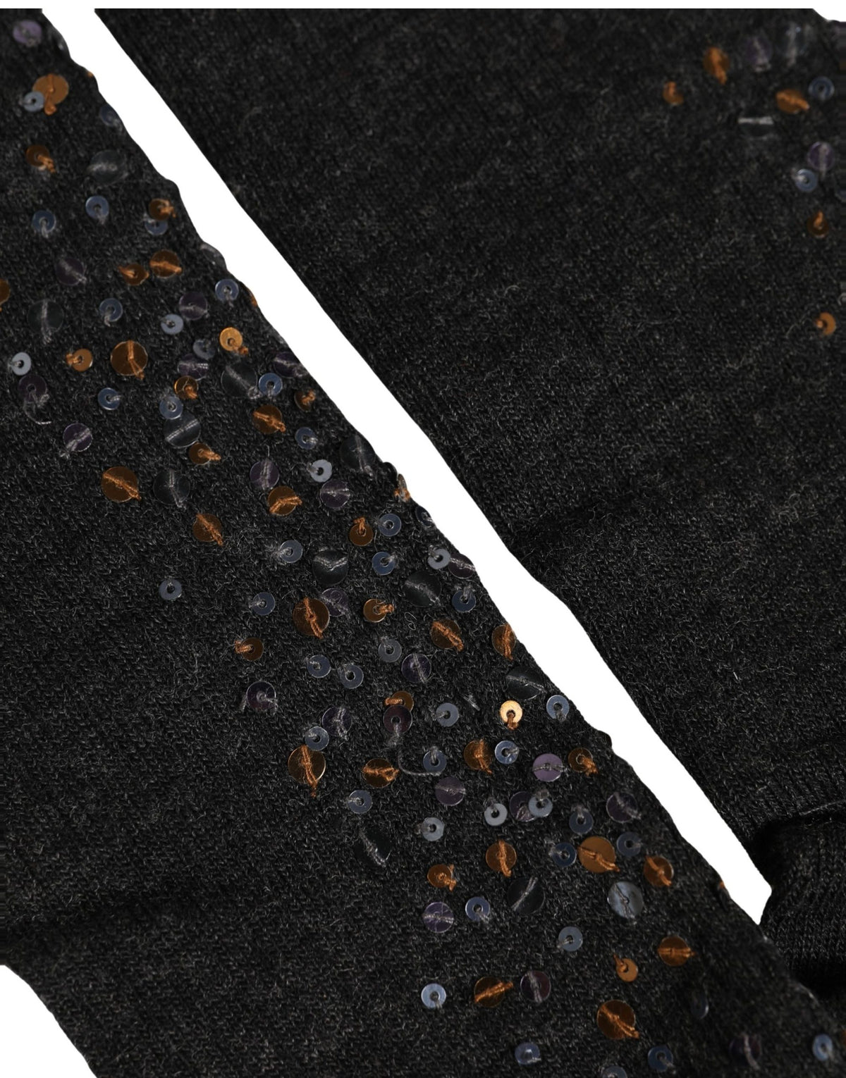 Dolce & Gabbana Dark Gray Sequined Wool Knee High Socks