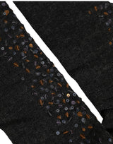 Dolce & Gabbana Dark Gray Sequined Wool Knee High Socks