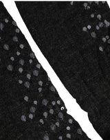 Dolce & Gabbana Dark Gray Sequined Wool Knee High Accessory Socks