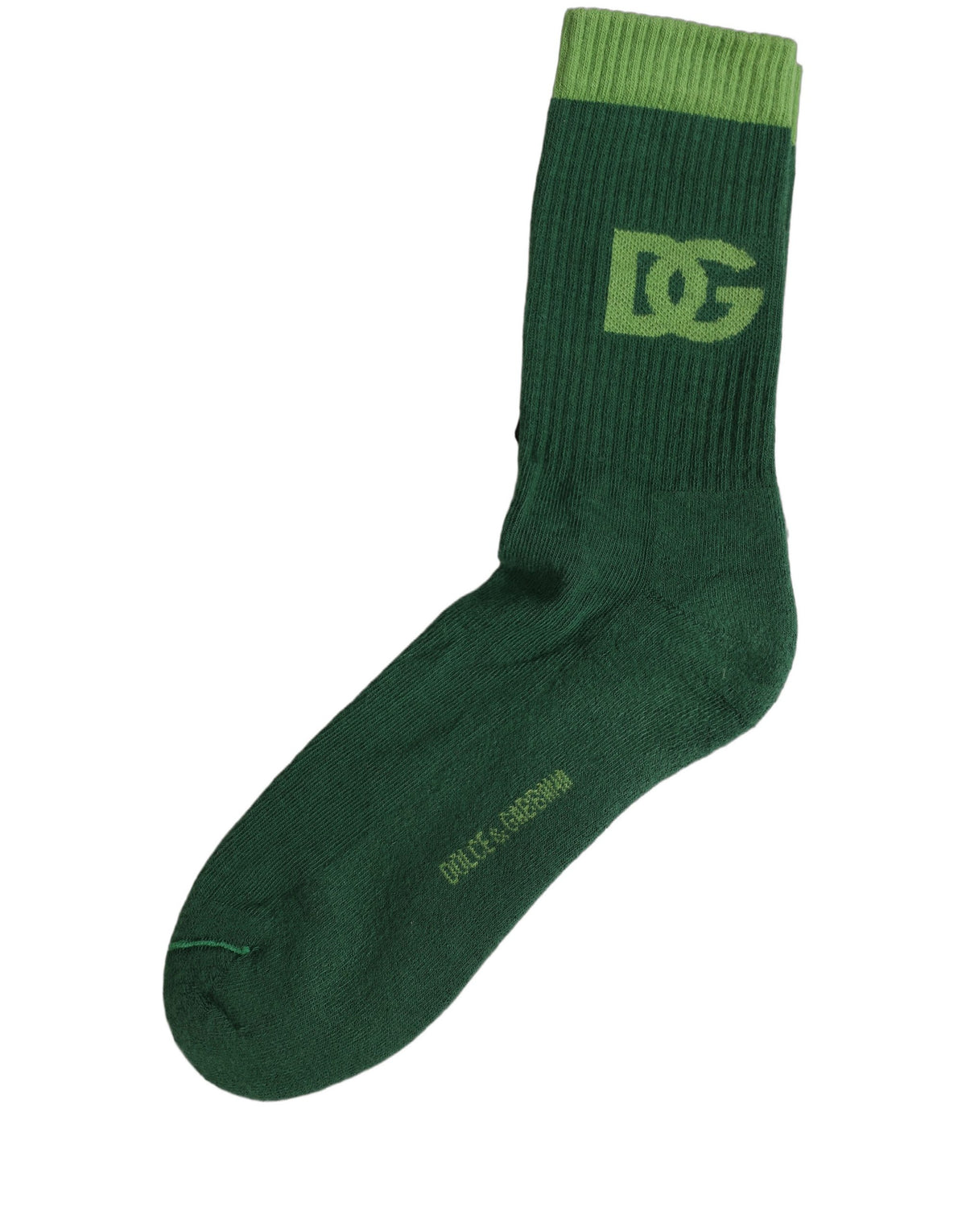 Dolce & Gabbana Green DG Logo Nylon Mid Calf Socks