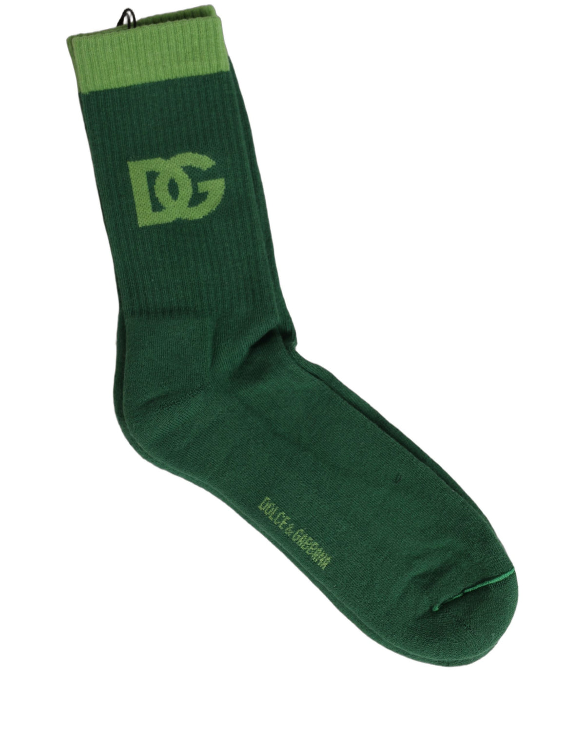 Dolce & Gabbana Green DG Logo Nylon Mid Calf Socks