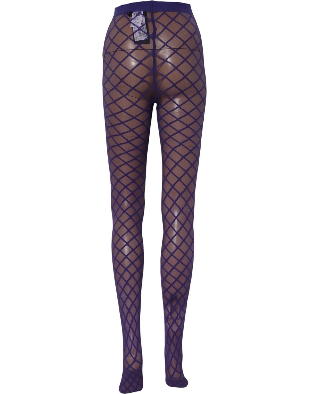 Dolce & Gabbana Purple Nylon Fishnet Pantyhose Stockings Socks